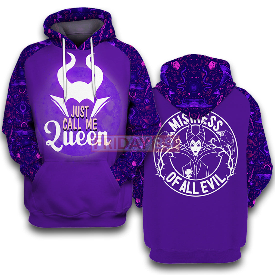 Unifinz Maleficent T-shirt Just Call Me Queen T-shirt DN Maleficent Hoodie Sweater Tank 2022