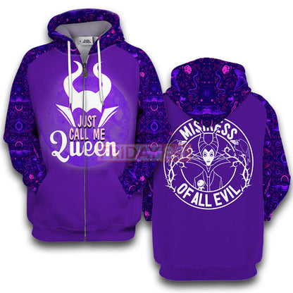 Unifinz Maleficent T-shirt Just Call Me Queen T-shirt DN Maleficent Hoodie Sweater Tank 2023