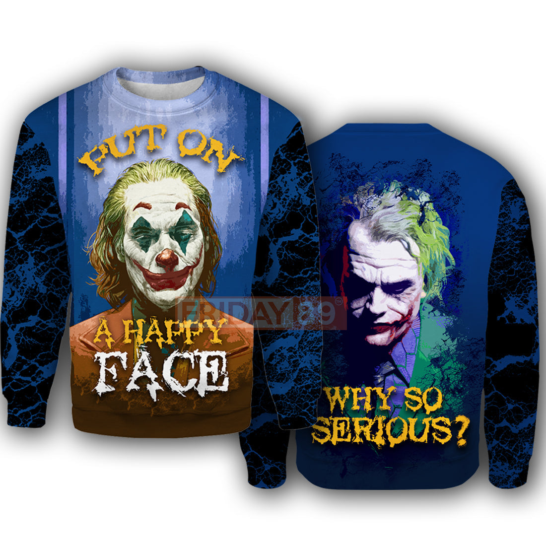 Unifinz DC Joker T-shirt A Happy Face - Why So Serious T-shirt Cool DC Joker Hoodie Sweater Tank 2024