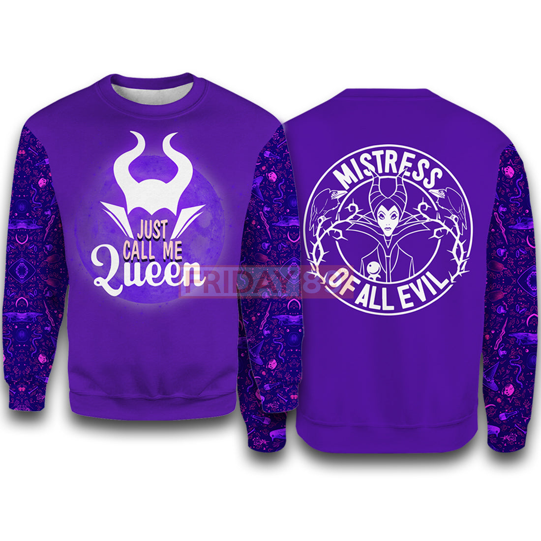 Unifinz Maleficent T-shirt Just Call Me Queen T-shirt DN Maleficent Hoodie Sweater Tank 2024
