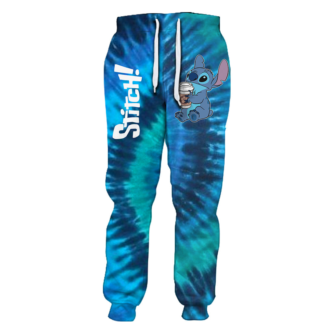 Unifinz Stitch DN Pants Stitch Tie Dye But First Coffee JoggerAmazing High Quality Stitch DN Sweatpants 2022