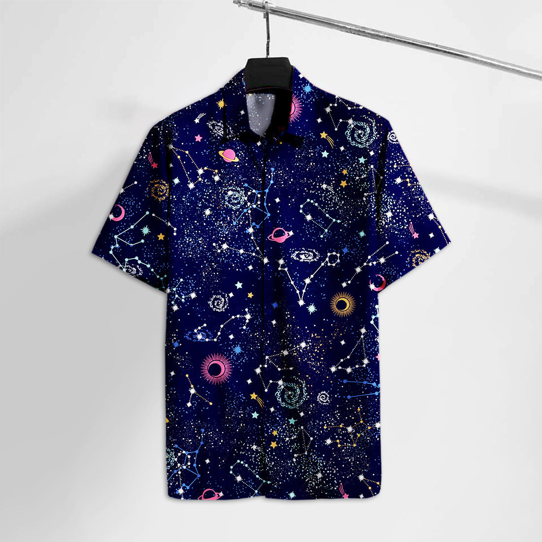 Unifinz NASA Hawaiian Shirt NS Geometric Space and Astronomy Hawaii Tshirt Cool Amazing NASA Aloha Shirt 2022