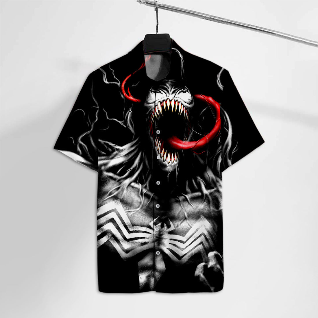 Unifinz MV Hawaiian Shirt Black Venom Hawaii Tshirt Cool Amazing MV Venom Aloha Shirt 2022