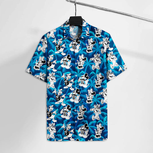 Unifinz DN Hawaiian Shirt Amazing DN MK Mouse Hawaiian Shirt Mickey AND FRIENDs Blue Aloha Shirt  2022