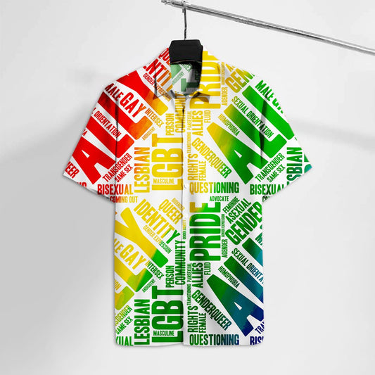 LGBT Pride Straight Ally Rainbow Colors Hawaii Tshirt