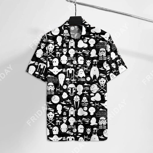 Unifinz SW Hawaiian Shirt Character Quote Hawaii Tshirt Cool High Quality SW Aloha Shirt 2022