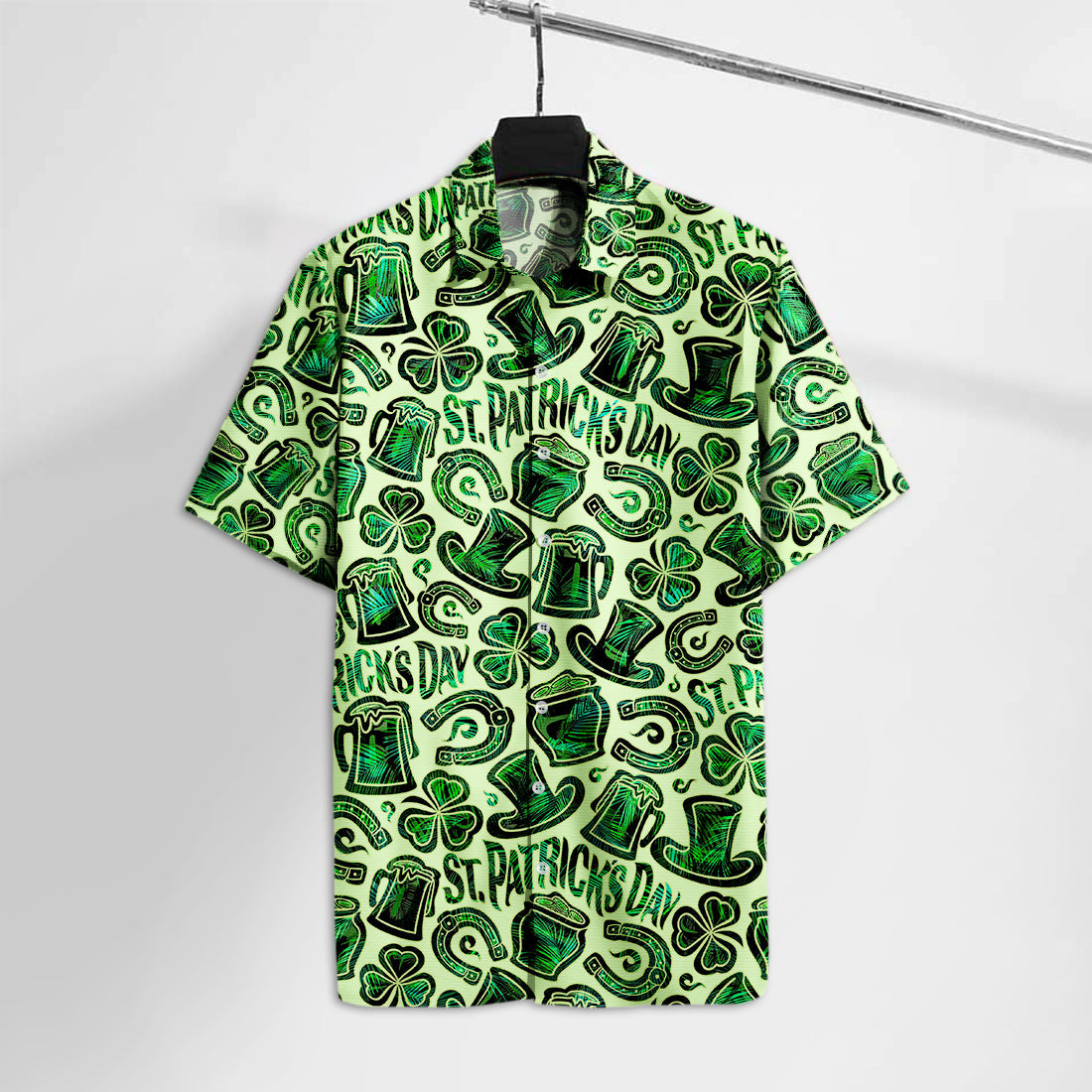 Unifinz St Patrick's Day Hawaiian Shirt Irish Happy St Patrick's Day Hawaii Tshirt St Patrick's Day Aloha Shirt St Patrick's Day Apparel 2022