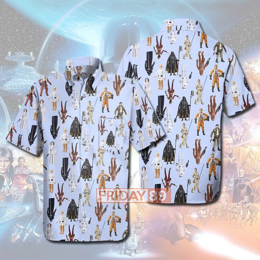 Unifinz SW Hawaiian Shirt RETRO ACTION FIGURES HAWAII TSHIRT High Quality SW Aloha Shirt 2022