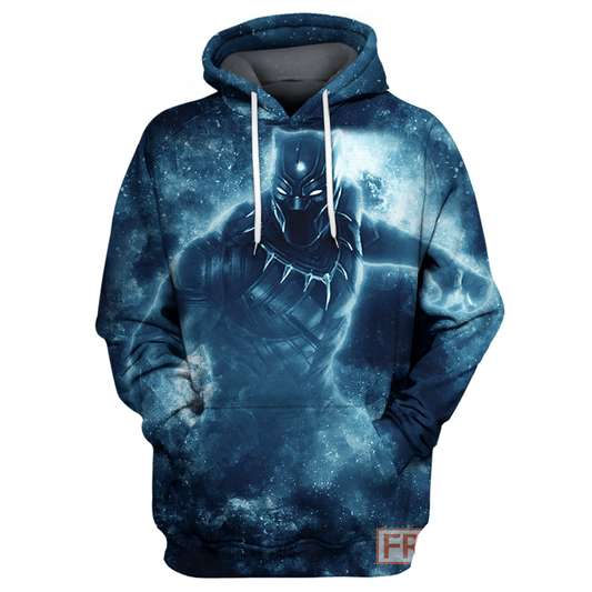 Unifinz MV Hoodie Black Panther Galaxy Shirt Black Panther T-shirt Amazing Black Panther Hoodie Sweater Tank 2022