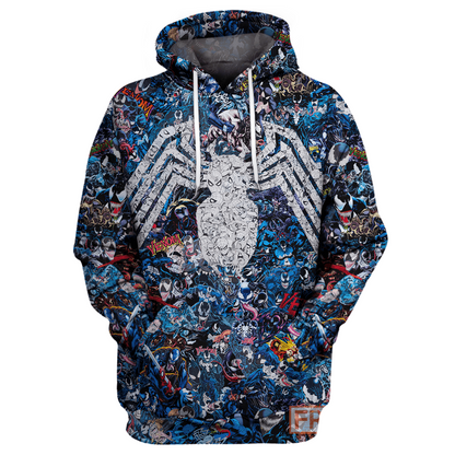 Unifinz Venom MV Hoodie All Over Print Pattern Venom T-shirt Venom MV Shirt Sweater Tank 2022