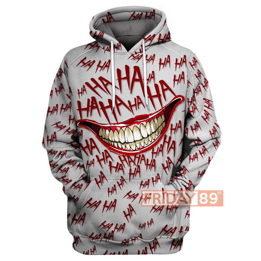 Unifinz Joker Hoodie Joker Ha Ha Ha 3D Print T-shirt High Quality Joker Shirt Sweater Tank 2022