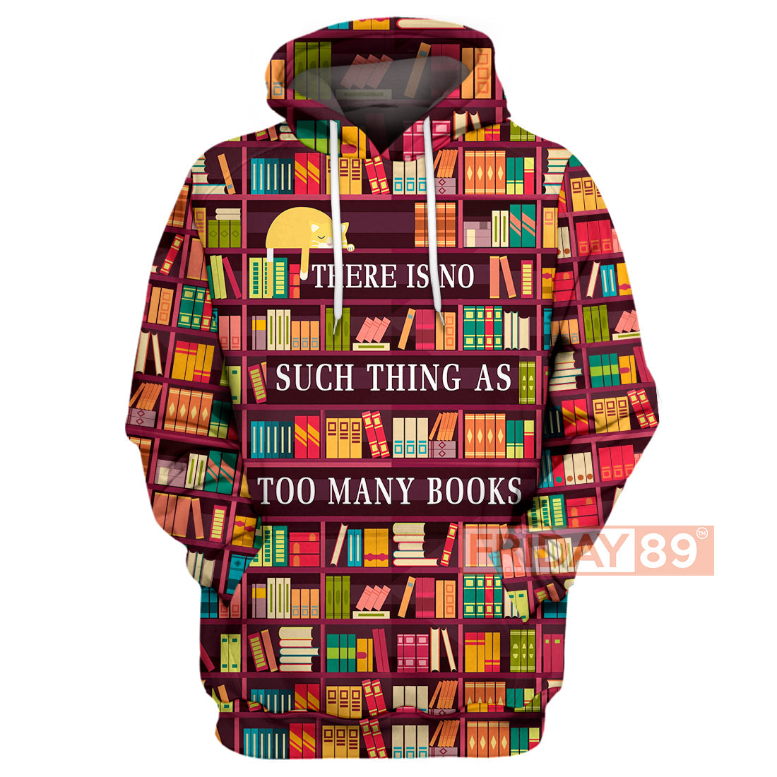 Unifinz Book Hoodie There is no such thing as too many books T-shirt Awesome Book Shirt Sweater Tank 2022