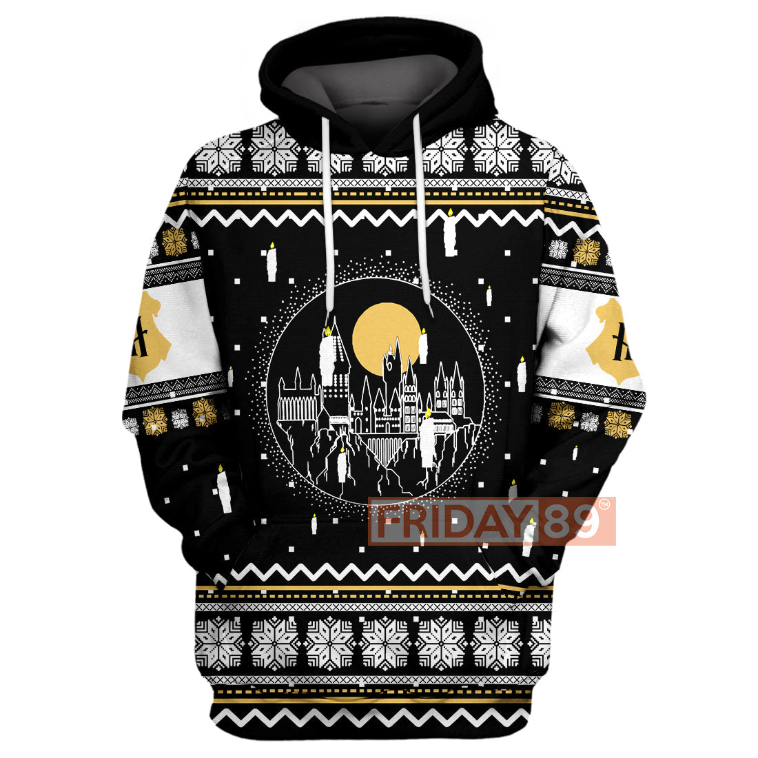 Unifinz HP T-shirt HW Castle Candles Christmas T-shirt Awesome HP Hoodie Sweater Tank 2022