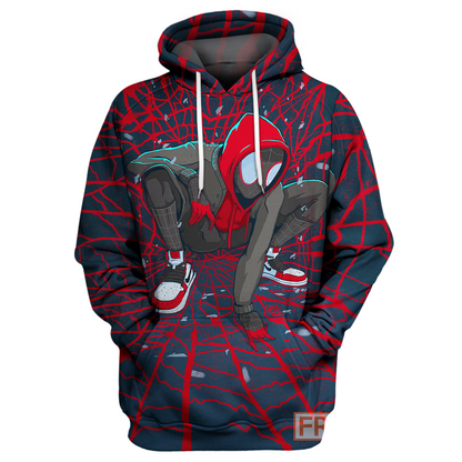 Unifinz Spiderman Hoodie Spider Verse 3D Print T-shirt MV Spiderman Shirt Sweater Tank 2022