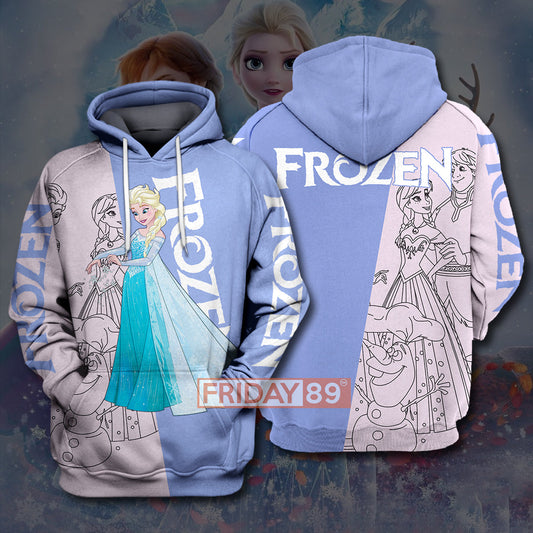 Unifinz DN T-shirt Princess Elsa and Anna Frozen T-shirt Awesome DN Frozen Hoodie Sweater Tank Elsa Hoodie Shirt 2022