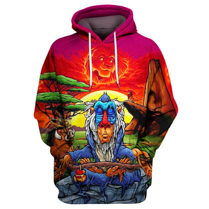 Unifinz DN LK T-shirt Mediating Rafiki 3D Print T-shirt Awesome DN LK Hoodie Sweater Tank 2022