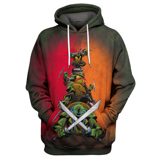 Unifinz TMNT Hoodie Nijia Turtles 3D Print T-shirt Awesome TMNT Shirt Sweater Tank 2022