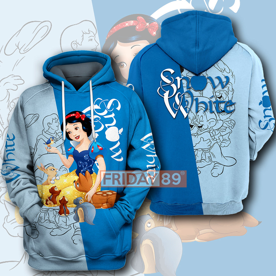 Unifinz DN T-shirt Princess Snow White and The Seven Dwarfs T-shirt Amazing DN Snow White Hoodie Sweater Tank 2022