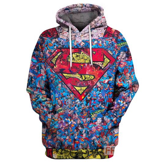 Unifinz DC Super M Hoodie Super M Pattern T-shirt Awesome DC Shirt Sweater Zip Tank 2022