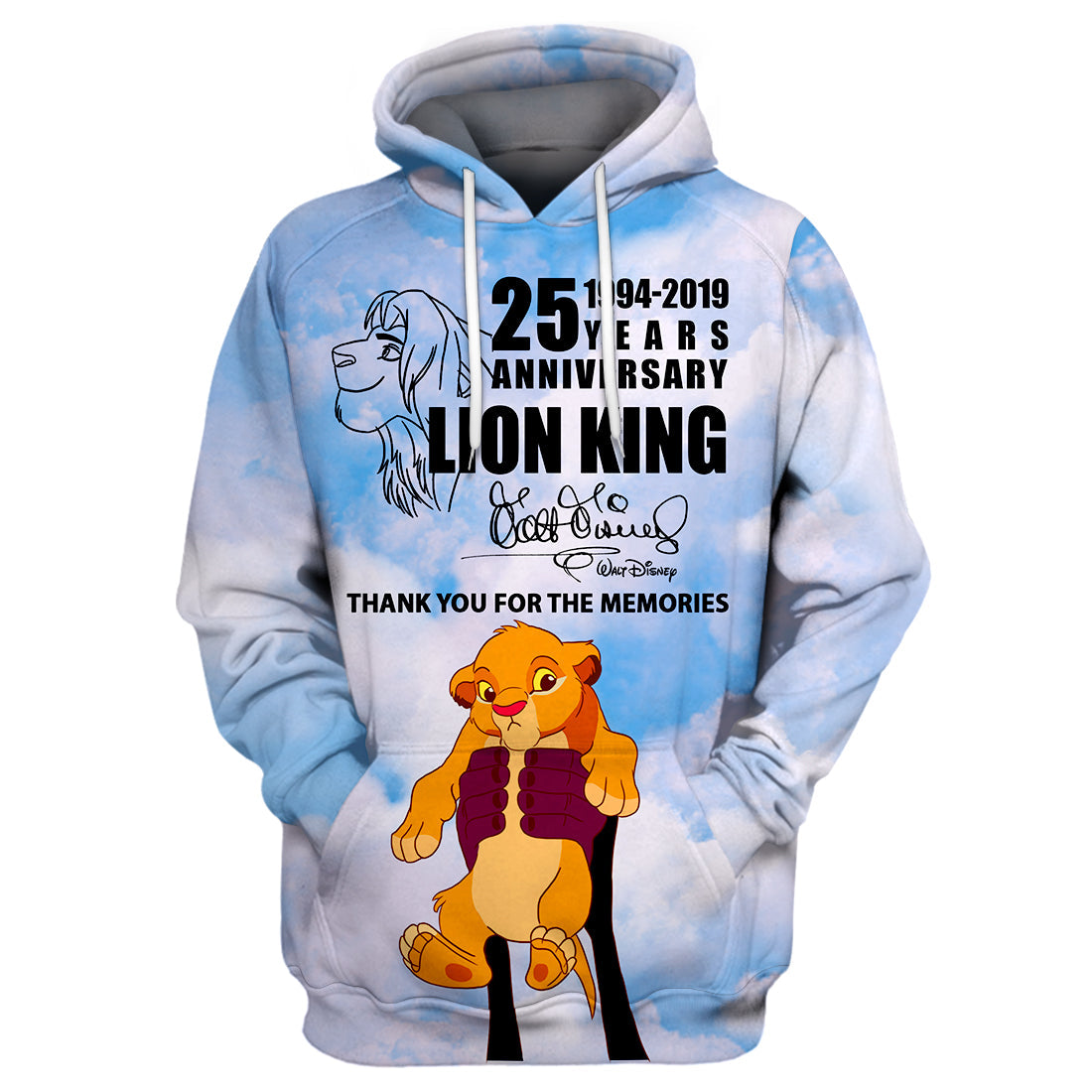 Unifinz DN LK T-shirt 25 Years Anniversary Lion King 3D Print T-shirt Amazing DN LK Hoodie Sweater Tank 2022