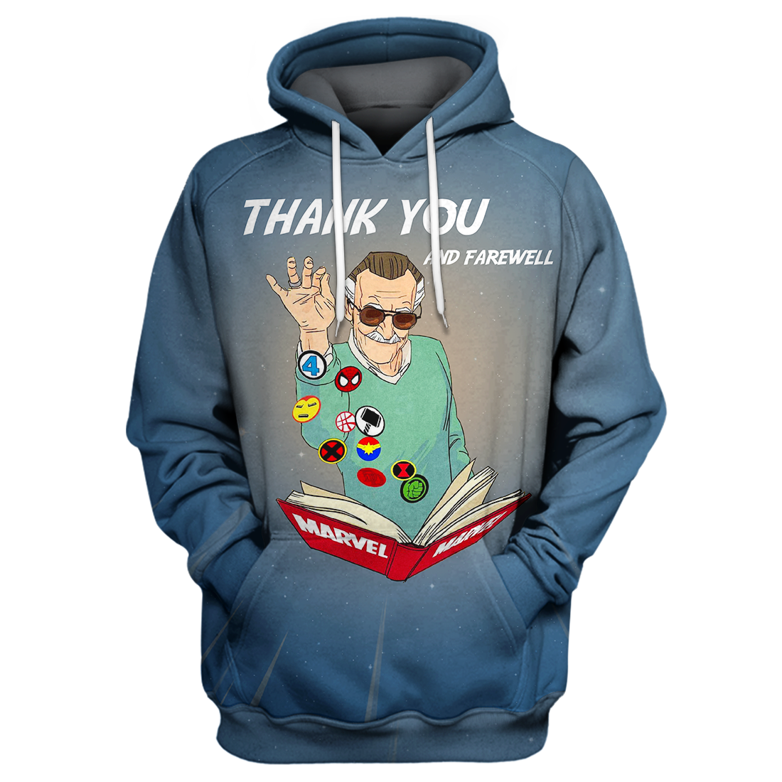 Unifinz Stan Lee MV Hoodie Stan Lee Shirts Thank You & Farewell Stan Lee T-shirt Stan Lee MV Shirt Sweater Tank 2022