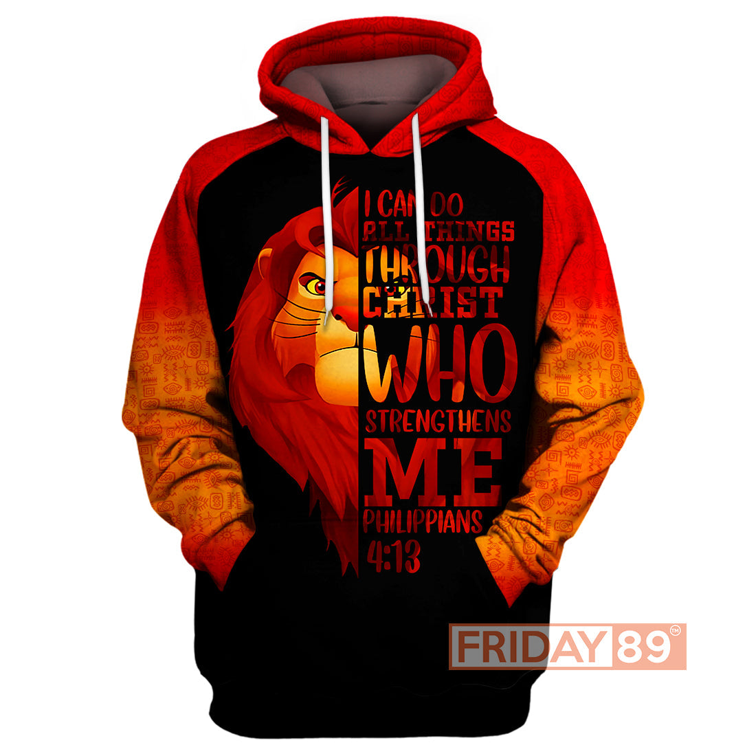 Unifinz LK T-shirt Simba I Can Do All Things Through Christ Who Strengthens Me Shirt DN LK Hoodie Sweater Tank 2022