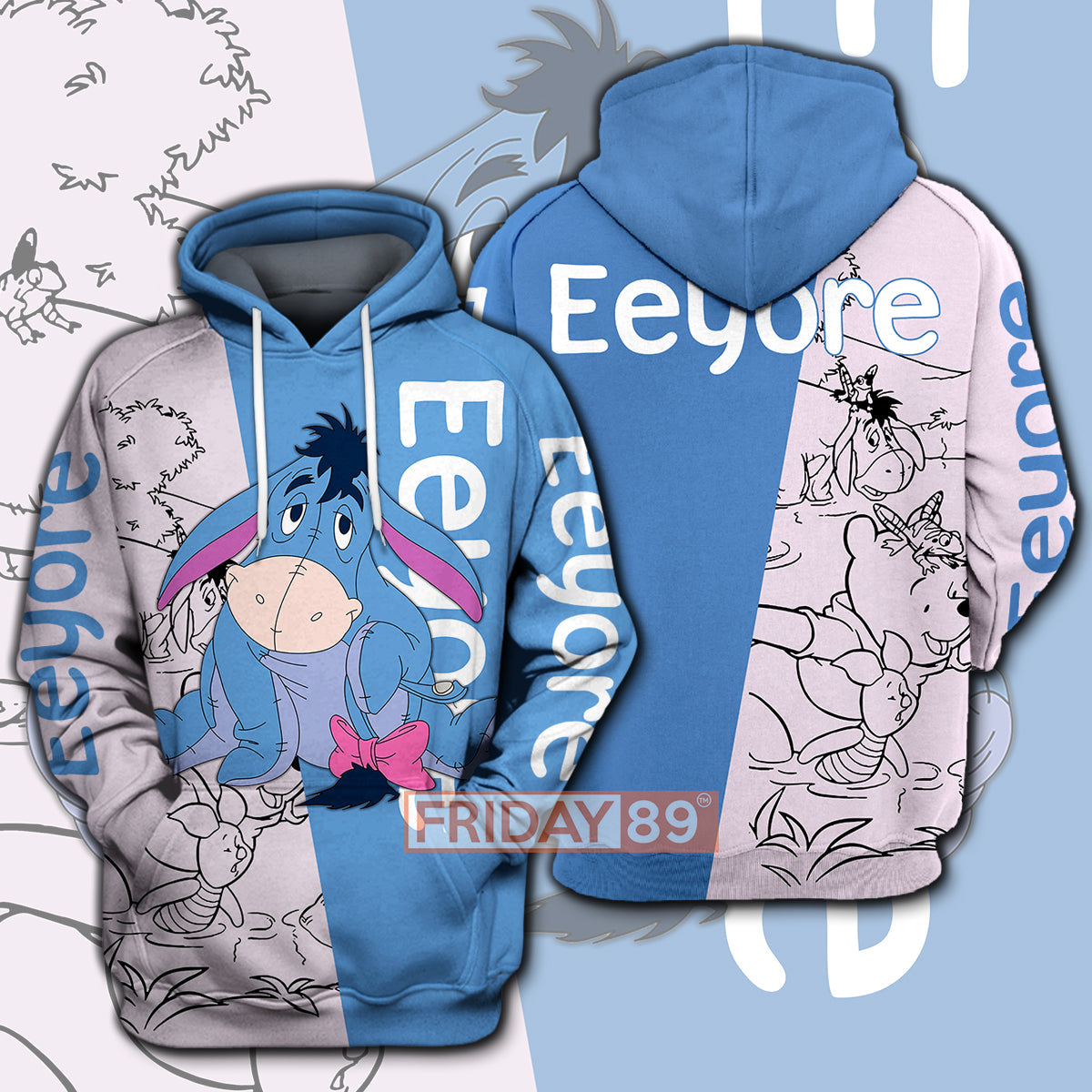 Unifinz DN WTP T-shirt Eeyore Adorable Donkey Pooh Friends T-shirt Awesome DN WTP Hoodie Sweater Tank 2022