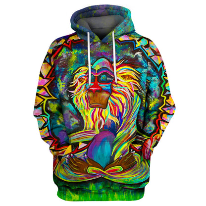 Unifinz DN LK T-shirt 3D Print MEDITATING RAFIKI HOODIE Tee Awesome DN LK Hoodie Sweater Tank 2022