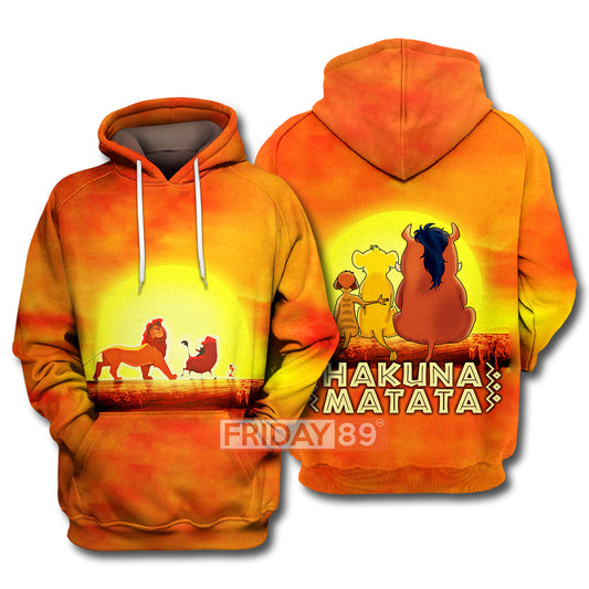 Unifinz LK T-shirt Simba Timon Pumba Friends Sunset T-shirt High Quality DN LK Hoodie Sweater Tank 2022