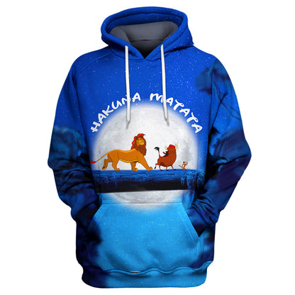Unifinz DN LK T-shirt It means no worries - hakuna matata Shirt Amazing DN LK Hoodie Sweater Tank 2022
