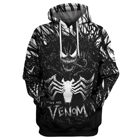 Unifinz Venom Shirt We Are Venom Carnage Black White Hoodie MV Venom Hoodie Sweater Tank 2022