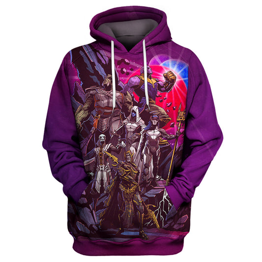 Unifinz MV Thanos Hoodie Thanos Black Order 3D Print T-shirt Amazing MV Thanos Shirt Sweater Tank 2022