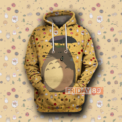 Unifinz GB T-shirt Adorable Totoro Sghibli Chibi Pattern 3D PRINT T-shirt Awesome High Quality GB Hoodie Sweater Tank 2022