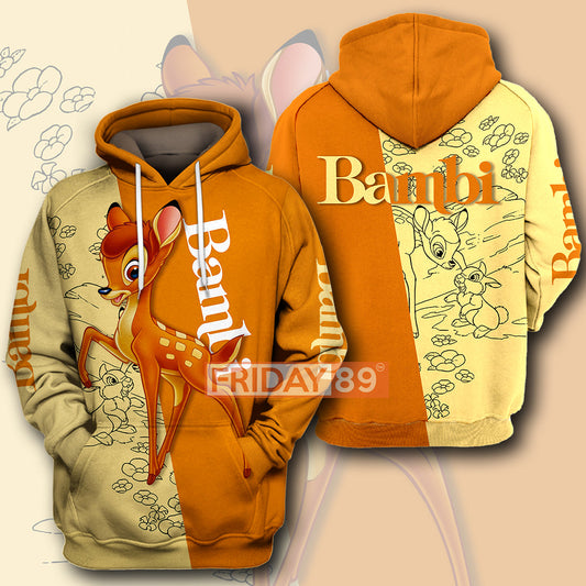 Unifinz DN T-shirt Bambi Life in the Woods T-shirt Cute High Quality DN Bambi Hoodie Sweater Tank 2022