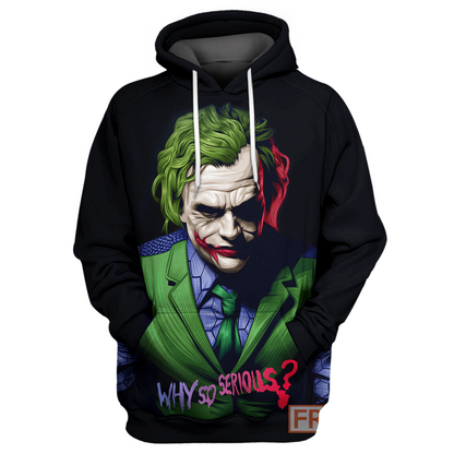 Unifinz DC Joker Hoodie Why So Serious  Hoodie Straight Outta Gotham Hoodie Amazing DC Joker Shirt Sweater Tank 2022