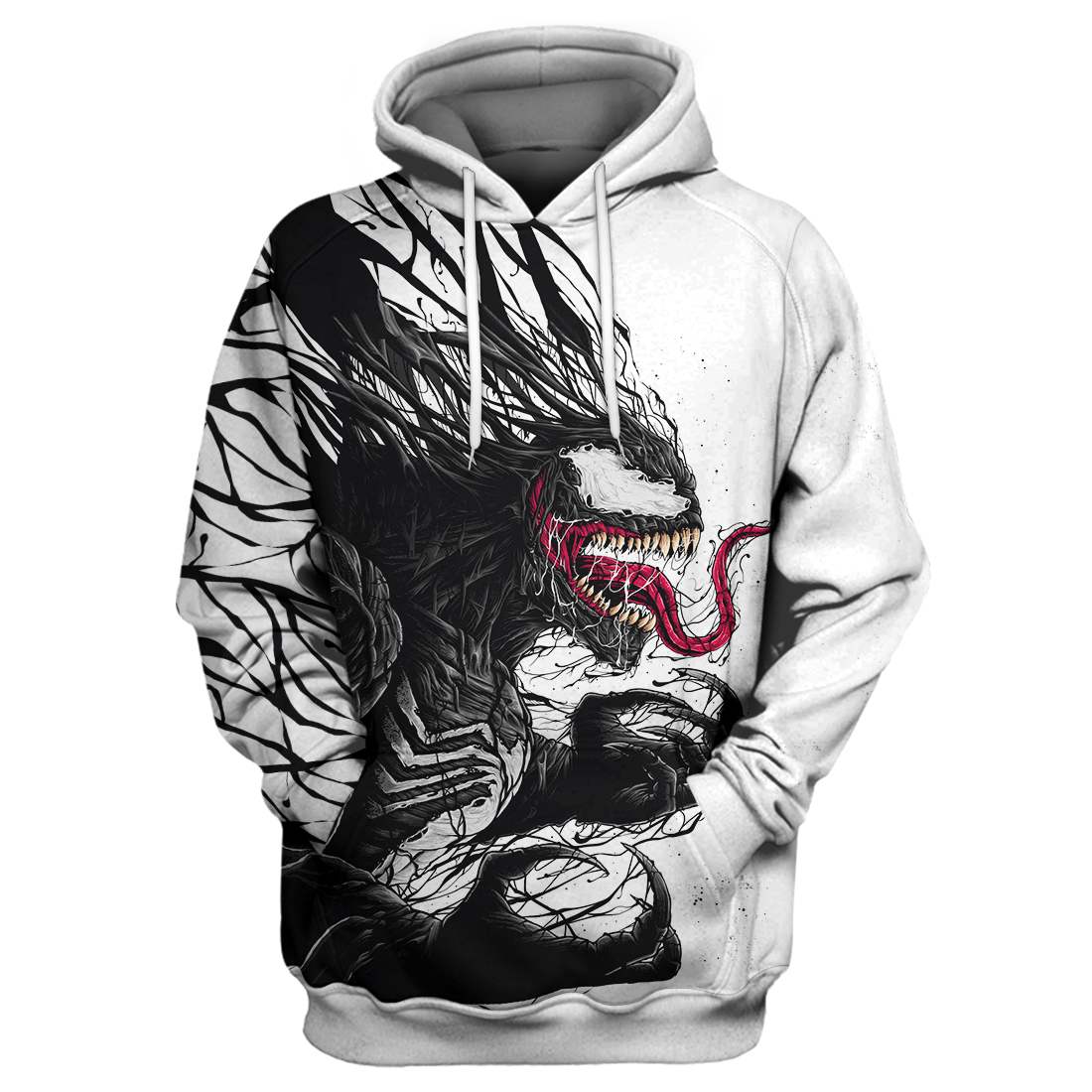 Unifinz Venom Hoodie Black & White Adult New Carnage T Shirt MV Venom Shirt Sweater Tank 2022