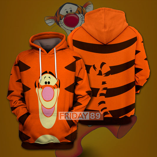 Unifinz DN WTP T-shirt Tigger Winnie-the-pooh 3D Print T-shirt Cute High Quality DN WTP Hoodie Sweater Tank 2022