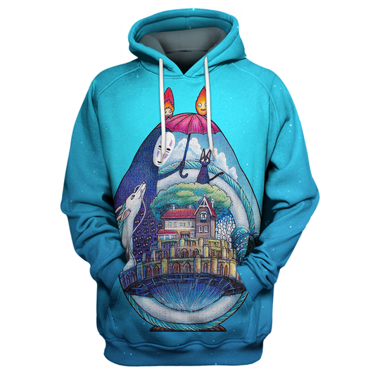 Unifinz Ghibli Hoodie Spirited Away 3D Print T-shirt Awesome Ghibli Shirt Sweater Tank 2022