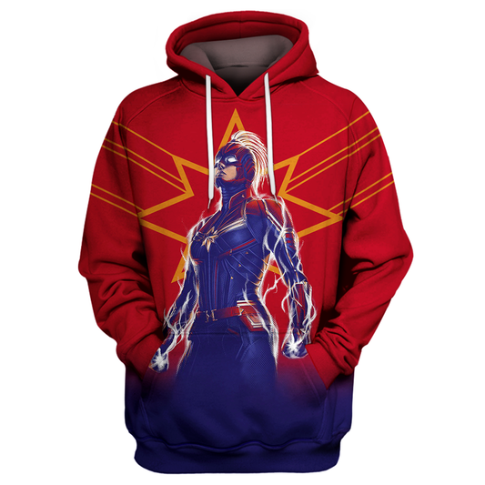 Unifinz MV T-shirt Captain Marvel 3D Print T-shirt MV Hoodie Sweater Tank 2022