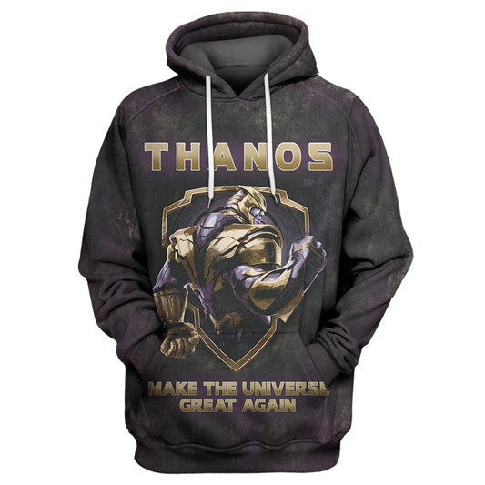 Unifinz MV Thanos Hoodie Thanos Election 3D Print T-shirt Awesome MV Thanos Shirt Sweater Tank 2022