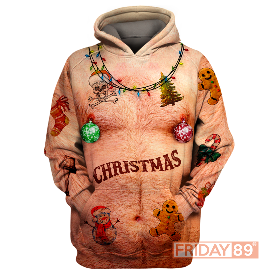 Unifinz CHRISTMAS HOODIE SEXY HAIRY CHRISTMAS T-SHIRT AWESOME CHRISTMAS Shirt 2022