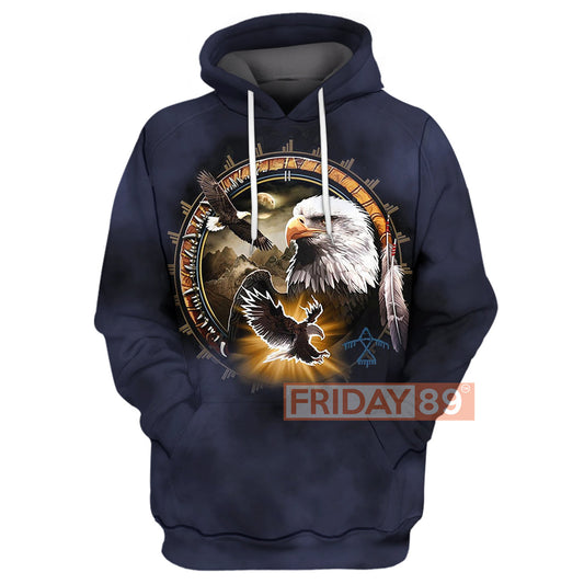 Unifinz Native American Hoodie Native American Eagle Dreamcatcher 3D Print T-shirt Native American Shirt Sweater Tank 2022
