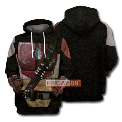 Unifinz SW T-shirt The Mandalorian Cosplay Hoodie Mandalorian Costume Mandalorian T-shirt SW Hoodie Sweater Tank 2022