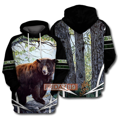 Unifinz Camping Hoodie Camping Brown Bear Tree T-shirt Amazing High Quality Camping Shirt Sweater Tank 2022