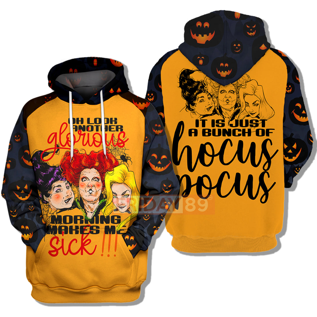 Unifinz Hocus Pocus T-shirt Sanderson Sisters Halloween T-shirt Amazing Hocus Pocus  Hoodie Sweater Tank 2022