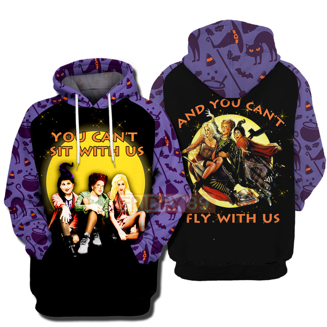 Unifinz Hocus Pocus T-shirt You Can't Sit With Us T-shirt High Quality Hocus Pocus Hoodie Sweater Tank 2022