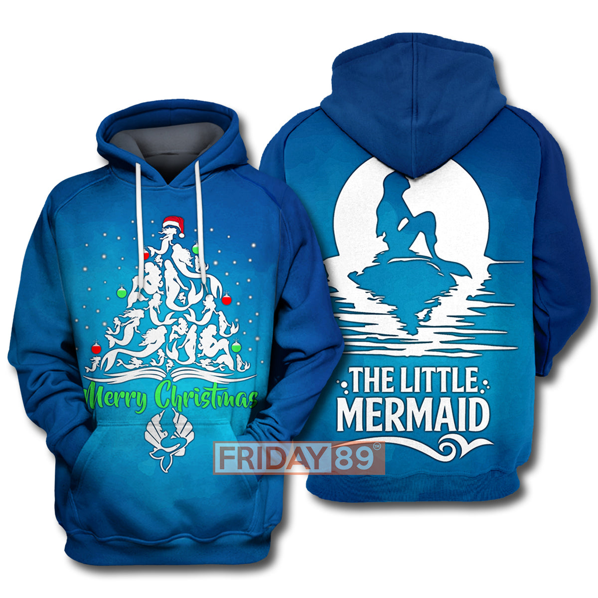 Unifinz DN TLM T-shirt Mermaid Christmas Tree T-shirt Awesome DN TLM Hoodie Sweater Tank 2022