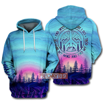 Unifinz Camping Hoodie The Forest I Go Sublimation Camping Forest T-shirt Amazing Camping Shirt Sweater Tank 2022