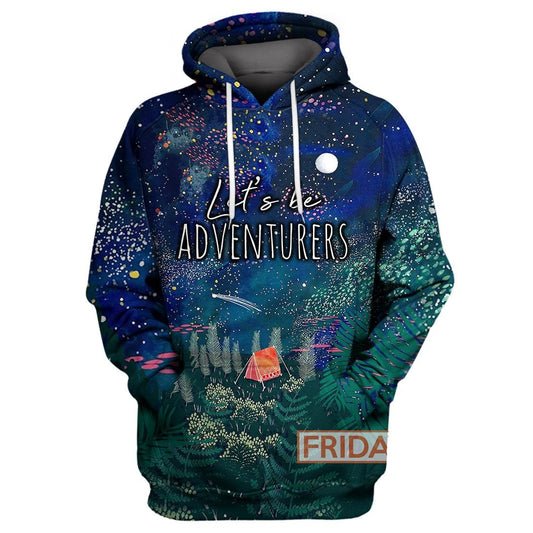 Unifinz Camping Hoodie Camping Let's Be Adventurers T-shirt Awesome High Quality Camping Shirt Sweater Tank2022