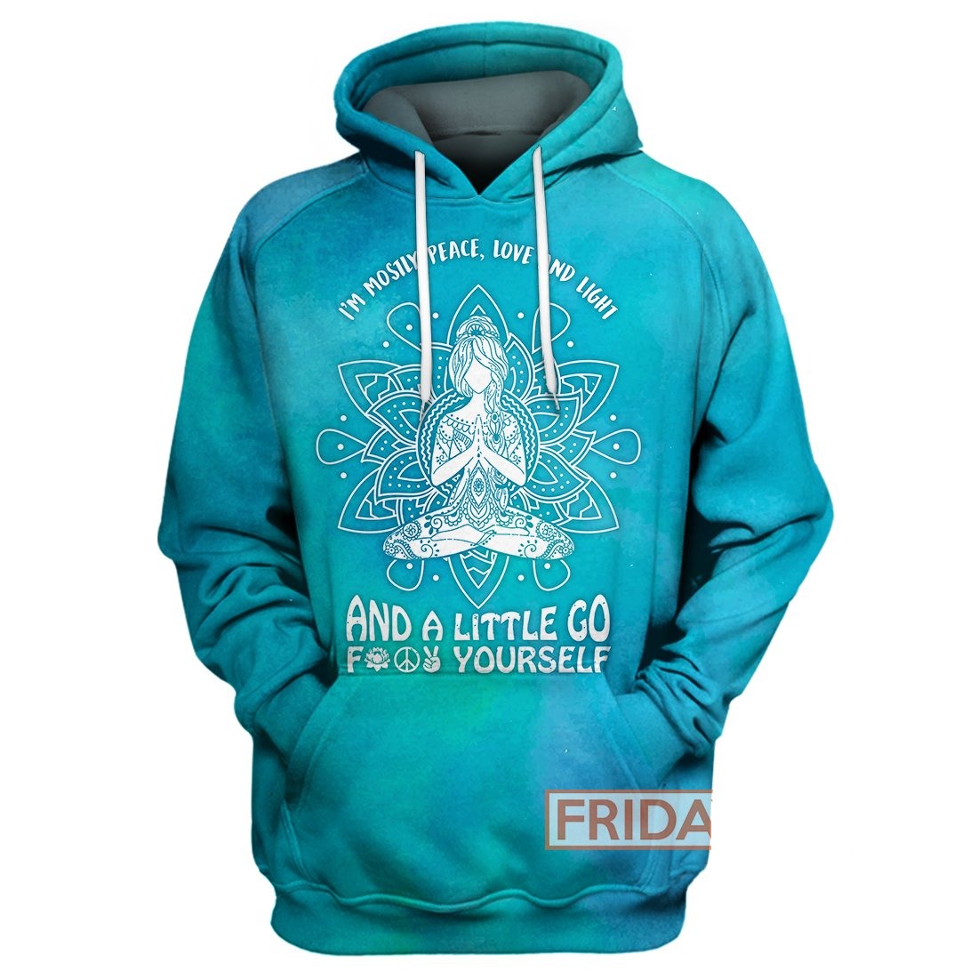 Unifinz Hippie Yoga T-shirt Yoga Girl Meditation I'm Mostly Peace Love And Light 3D Print T-shirt Hippie Hoodie Sweater Tank 2022